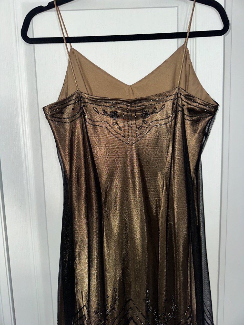 Beaded Mesh Dress. Large. Formal. - Picture 6 of 10